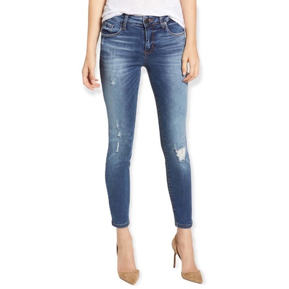 STS Blue Denim - STS Blue Jeans Women's Emma Skinny Ankle with Messy Frayed Hem size 29
